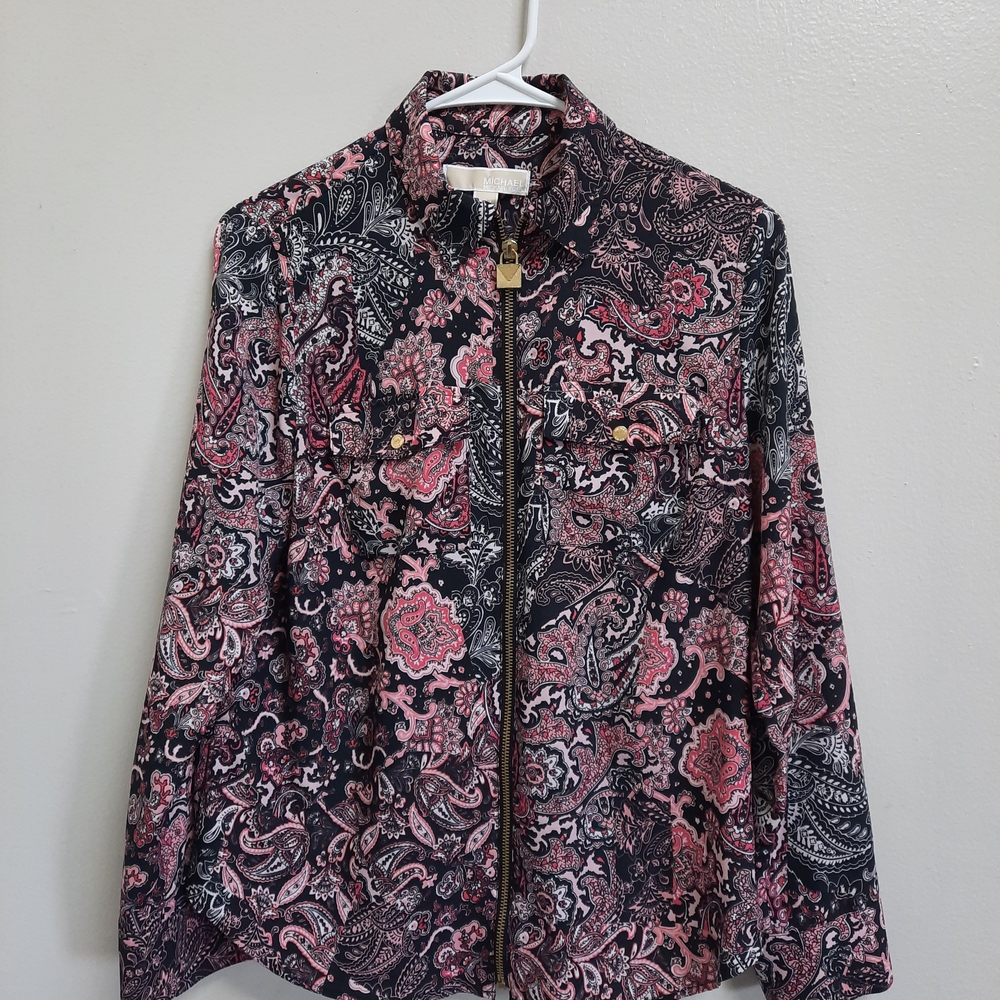 MICHAEL Michael Kors Pink and Black Bloues Sz p/m